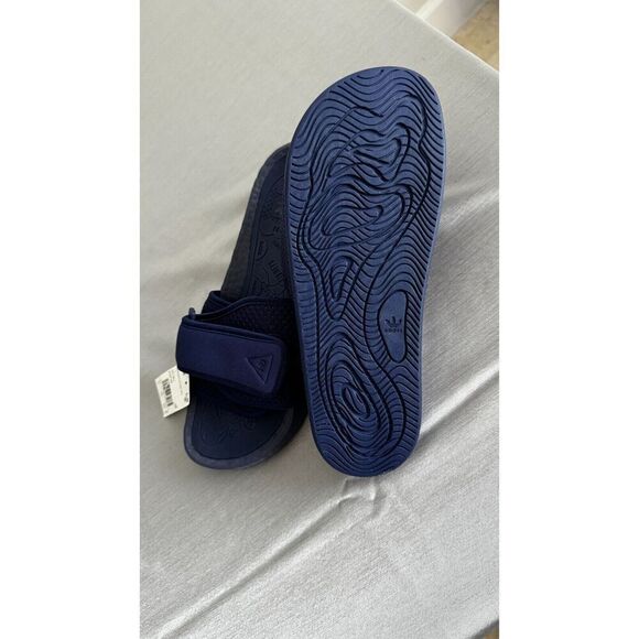 NEW sz 10 Adidas Pharrell Williams Navy Blue Chancletas HU Slides Mens FY6142 main image 5